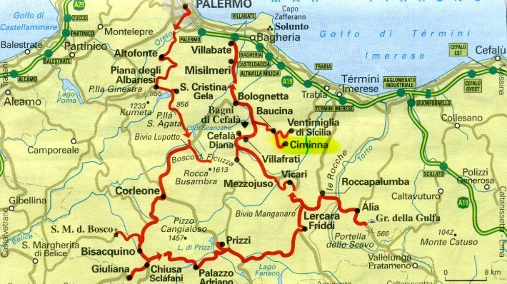 Ciminna cartina
